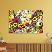 Pansies ~ Afdrukken met omhulde Canvas (Insitu (Woonkamer))
