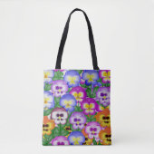 Pansies Allover Canvas tas (Voorkant)