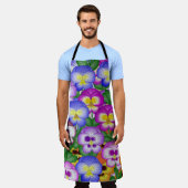 Pansies Allover Print Schort (Gedragen)