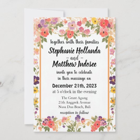 Pansies als Liefdesherinnering & Vrijgevochten Vre Kaart (Voorkant)