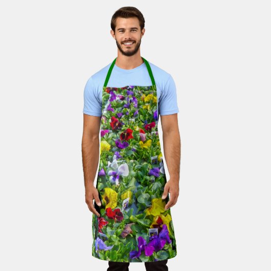 Pansies Apron Schort (Gedragen)