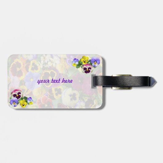  Pansies Bagagelabel (Achterkant horizontaal)