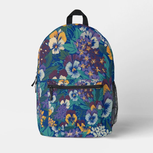 Pansies Bedrukte Rugzak (Voorkant)