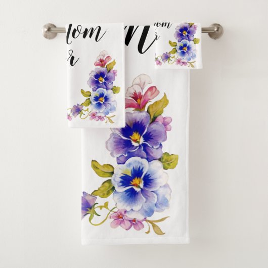 Pansies Beste Mam-handdoekset Bad Handdoek (Insitu)