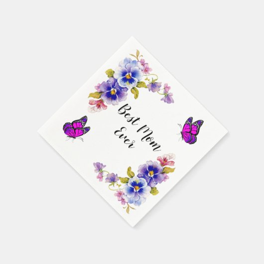 Pansies beste moeder ooit servetten (Hoek)
