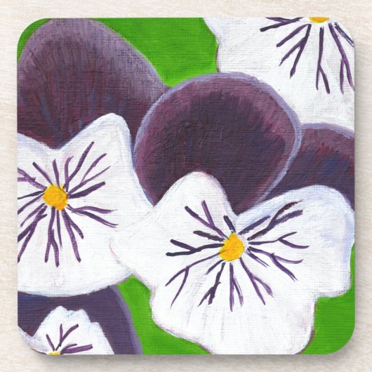 Pansies Bier Onderzetter (Voorkant)