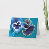 Pansies blauw bloemetjes voor dagelijks gebruik kaart (Voorkant)