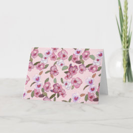 Pansies - Bleke Rozen Wenskaart Kaart