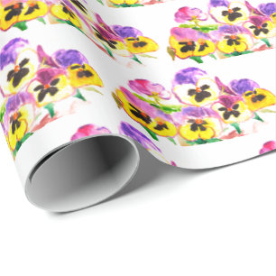 Pansies Bloemen Pansy Gift Wrap  Cadeaupapier