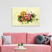  Pansies Bouquet Canvas Afdruk (Insitu (Woonkamer))