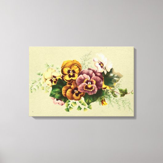  Pansies Bouquet Canvas Afdruk (Voorkant)