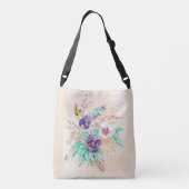 Pansies Bouquet Crossbody Tas (Achterkant)