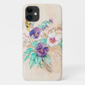 Pansies Bouquet iPhone/iPad case (Achterkant)