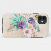 Pansies Bouquet iPhone/iPad case (Achterkant (horizontaal))