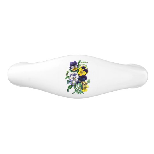 Pansies Bouquet keramische drager Ladegreep (Voorkant)
