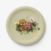  Pansies Bouquet Papieren Bordje (Voorkant)