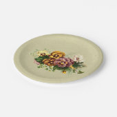  Pansies Bouquet Papieren Bordje (Gekanteld)