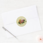  Pansies Bouquet Ronde Sticker (Envelop)