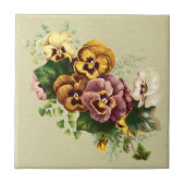 Pansies Bouquet Tegeltje (Voorkant)