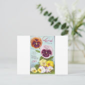  Pansies Briefkaart (Staand voorkant)