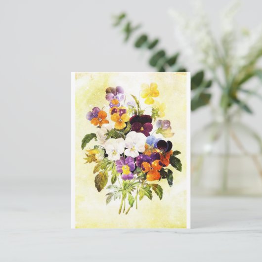 Pansies Briefkaart (Staand voorkant)