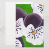 Pansies Briefpapier (Voorkant / Achterkant)