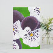 Pansies Briefpapier (Staand voorkant)