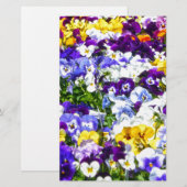Pansies Briefpapier (Voorkant / Achterkant)