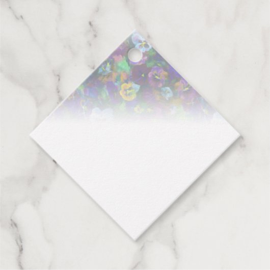 Pansies cadeau label [paarse] (Voorkant)