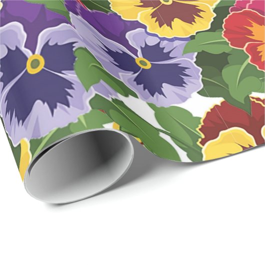 Pansies Cadeaupapier (Rol Hoek)