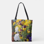 Pansies Canvas tas (Achterkant)