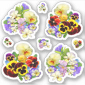  Pansies Contour Sticker (Voorkant)