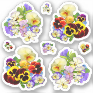 Pansies Contour Sticker