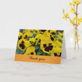 Pansies- Dank u (blanco binnen) Kaart (Gele Bloem)