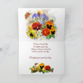  Pansies denken aan je Kaart (Binnen)