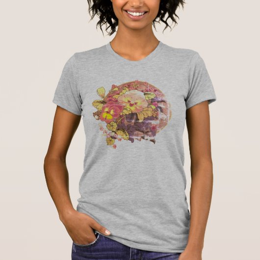 Pansies Design T-shirt (Voorkant)