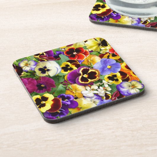  Pansies Drankjes Onderzetter (Linkerzijde)
