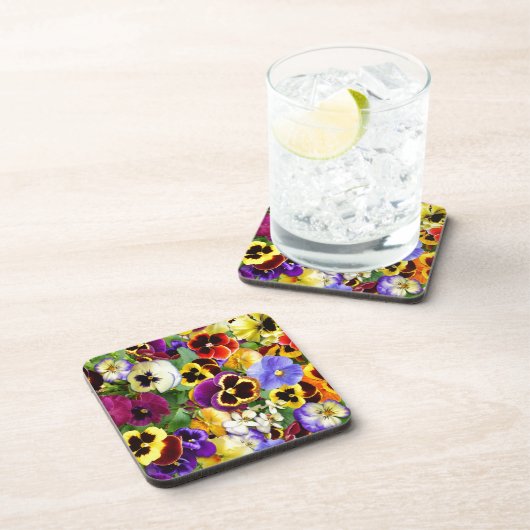  Pansies Drankjes Onderzetter (Rechterzijde)