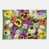 Pansies en botervliegen theedoek (Horizontaal)