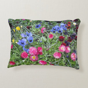 Pansies en Daisies Accent Kussen