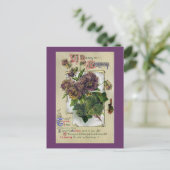 Pansies en Ivy  Verjaardag Briefkaart (Staand voorkant)