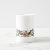 Pansies en Keltische Triskels Porselein Kop (Voorkant)