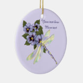 Pansies en libellen keramisch ornament (Rechts)