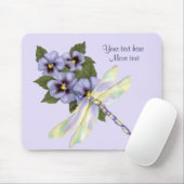 Pansies en libellen muismat (Met muis)