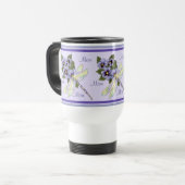 Pansies en libellen reisbeker (Voorkant links)