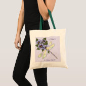 Pansies en libellen tote bag (Voorkant (product))