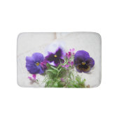Pansies en lobelia op oud handschrift badmat (Voorkant)