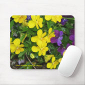 Pansies en Regen Muismat (Met muis)