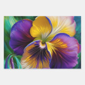 pansies en samenvattingen inpakpapier vel (Voorkant 2)