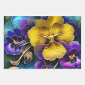 pansies en samenvattingen inpakpapier vel (Voorkant)